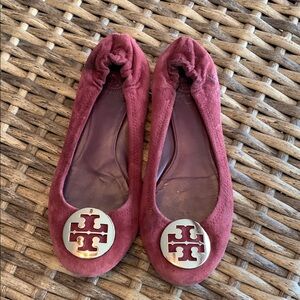 Tory Burch Women's Burgundy Ballet Flats